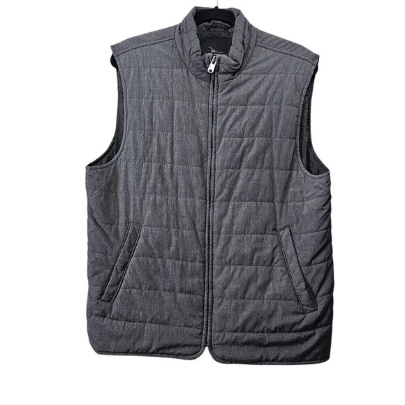 Marc Anthony Modern-Fit Lightweight Quilted Gray Puffer Vest - Picture 1 of 8